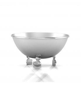 Sterling Silver Bowl For Baby And Child-Duck Supports (75 gm)
