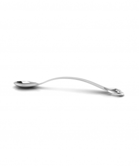 Sterling Silver Spoon For Baby And Child-Curved Heart (30 gm)