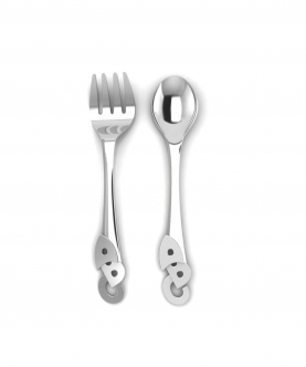 Sterling Silver Baby Spoon & Fork Set-The Abc Set (35 gm)