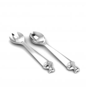 Sterling Silver Baby Spoon & Fork Set-The Duck Set (40 gm)