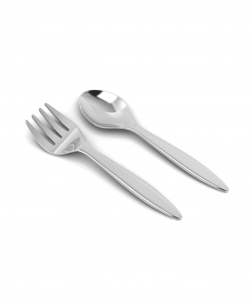 Sterling Silver Baby Spoon & Fork Set-Classic Plain (35 gm)