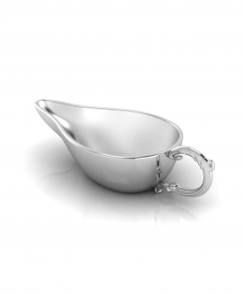 Sterling Silver Baby Feeder-Flat Medicine Porringer With A Victorian Handle (22 gm)