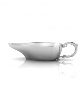 Sterling Silver Baby Feeder-Flat Medicine Porringer With A Victorian Handle (22 gm)