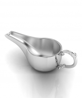 Sterling Silver Baby Feeder-Round Medicine Porringer With A Victorian Handle (22 gm)