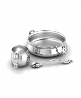 Sterling Silver Dinner Set For Baby And Child-Abc Letters Feeding Set (188 gm)