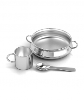 Sterling Silver Dinner Set For Baby And Child-Traditional Feeding Set (190 gm)