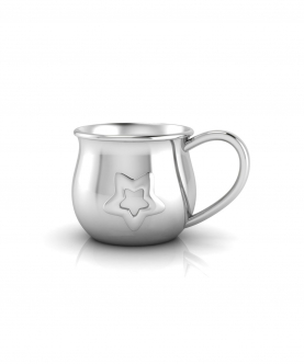 Silver Plated Baby Cup With Embossed Star