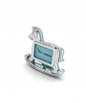 Silver Plated Photo Frame For Baby & Kids- Rocking Horse