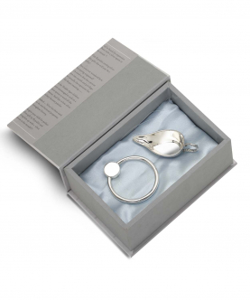 Sterling Silver Gift Set For Baby-Hamper With Feeder And Rattle (35 gm)