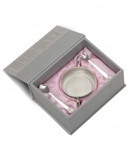 Sterling Silver Gift Set For Baby And Child-Hamper With Bowl And Spoon Set (135 gm)