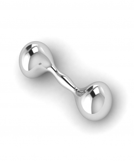 Sterling Silver New Generation Dumbbell Rattle (40 gm)