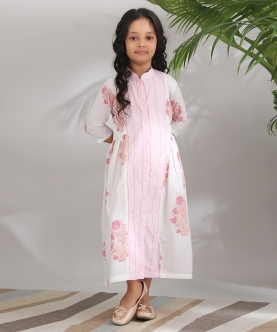 Paneled Kantha Dress