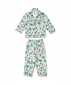 Holiday Cheer Print Flannel Night Suit