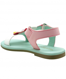 Kazarmax Kids Girls Sea Green Unicorn Applique Sandal