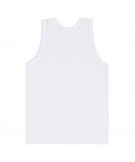 Bodycare Printed White Round Neck Sleeveless Vest For Boys Pack Of 6