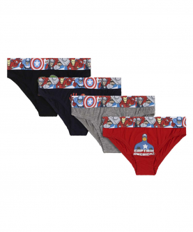 Avengers Boys Brief Solid Assorted Pack Of 4