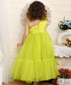 Neon Green Big Bow Dress