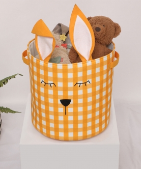 Rabbit Round Basket-Yellow