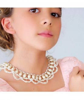 The Queen Victoriana Pearl Designer Girls Necklace