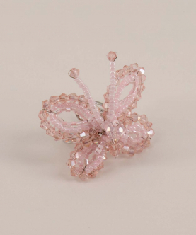 The Lyra Pink Crystal Butterfly Ring