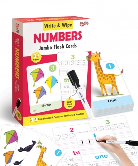 Number Write And Wipe Jumbo Activity Flash Cards 32 Cards