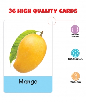 My First Fruits Flash Cards-36 Cards - Fun Learning Game 
