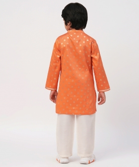 Mehfil Orange Kurta Pant set for Boys