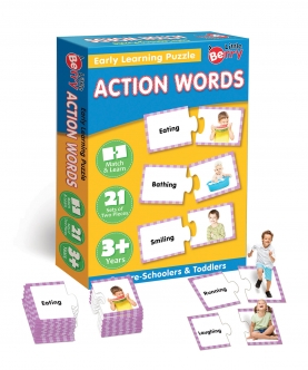 Action Words Match And Learn Jigsaw Puzzle Game - 42 Pcs
