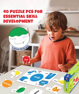 Colours Play & Learn Puzzle With Activity Book - 40 Pcs
