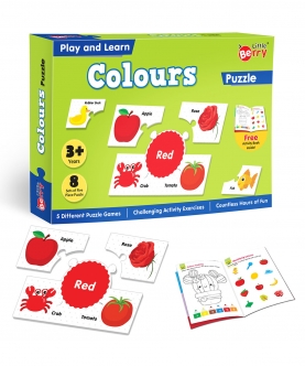 Colours Play & Learn Puzzle With Activity Book - 40 Pcs
