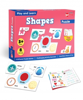 Shapes Play & Learn Puzzle With Activity Book - 40 Pcs