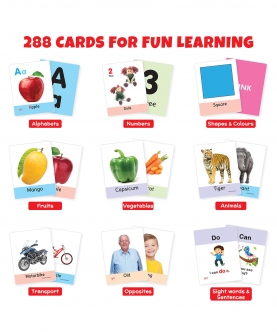 Fun And Educational All-In-One Pack Of 9 - 288 Flash Cards