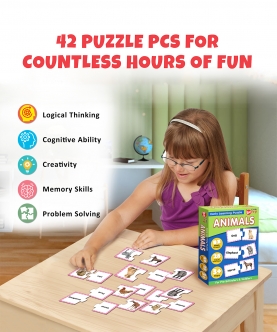 Learn Puzzle & Write And Wipe Flash cards 42 Pcs & 32 Cards