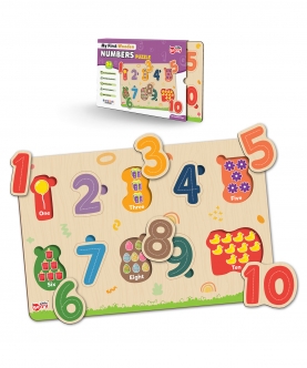 Counting 1-10 Puzzle Tray - Knob And Peg Puzzle- 10 Pegs