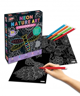 Colouring Kit With 24 Sheets,12 Sketch Pens & Glitter Tubes