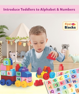 Alphabet & Number Train - Learning & Educational Blocks Toys