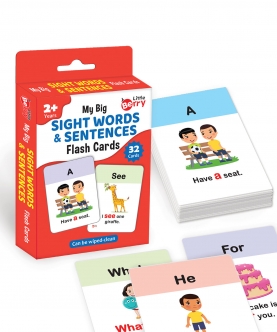 Sight Words & Sentences Flash Cards-32 Cards Early Learning