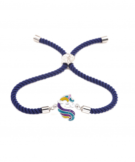 Unicorn Cord Bracelet - Blue