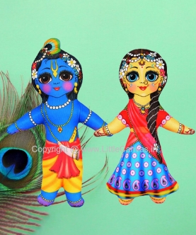 Lord Krishna And Goddess Radha Plush Dolls