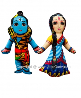 Lord Shiva And Goddess Parvati Plush Dolls