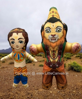 Lord Narasimha And Prahlad Plush Dolls