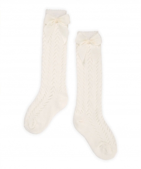 Off White-Bow Stockings