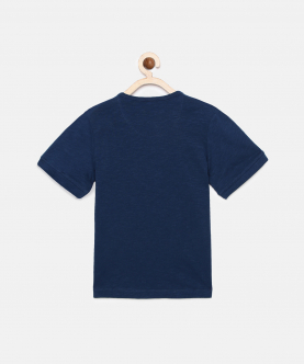 Blue Rock Music Printed Round Neck Cotton T-Shirt