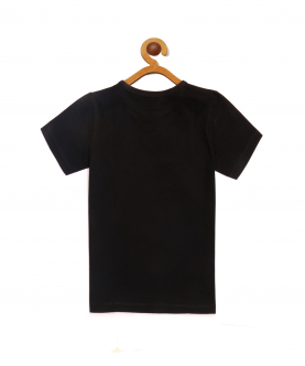 Black Half Sleeves Books Print Cotton T-Shirt
