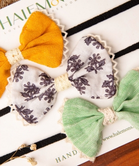ToddlerHandmade Bow Hair Bands pack of 3
