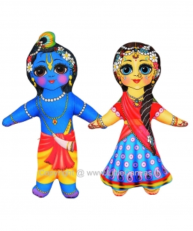 Lord Krishna And Goddess Radha Plush Dolls