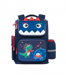 3D Tail Dino Space Theme School Backpack