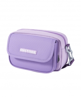 Lilac Canvas Material Casual Sling Bag For Kids