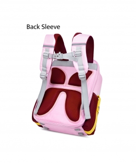 Pink & Maroon 3 Stripes Ergonomic School Backpack.