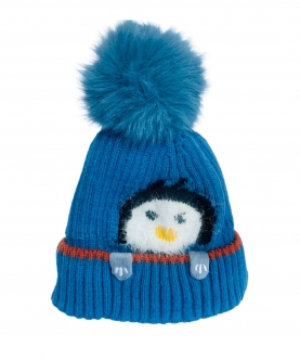 Penguin Woolen Winter Cap With Muffler Set (3-10Yrs)